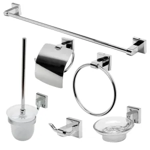 ALFI Brand AB9509-PC Polished Chrome 6 Piece Matching Bathroom Accessory Set