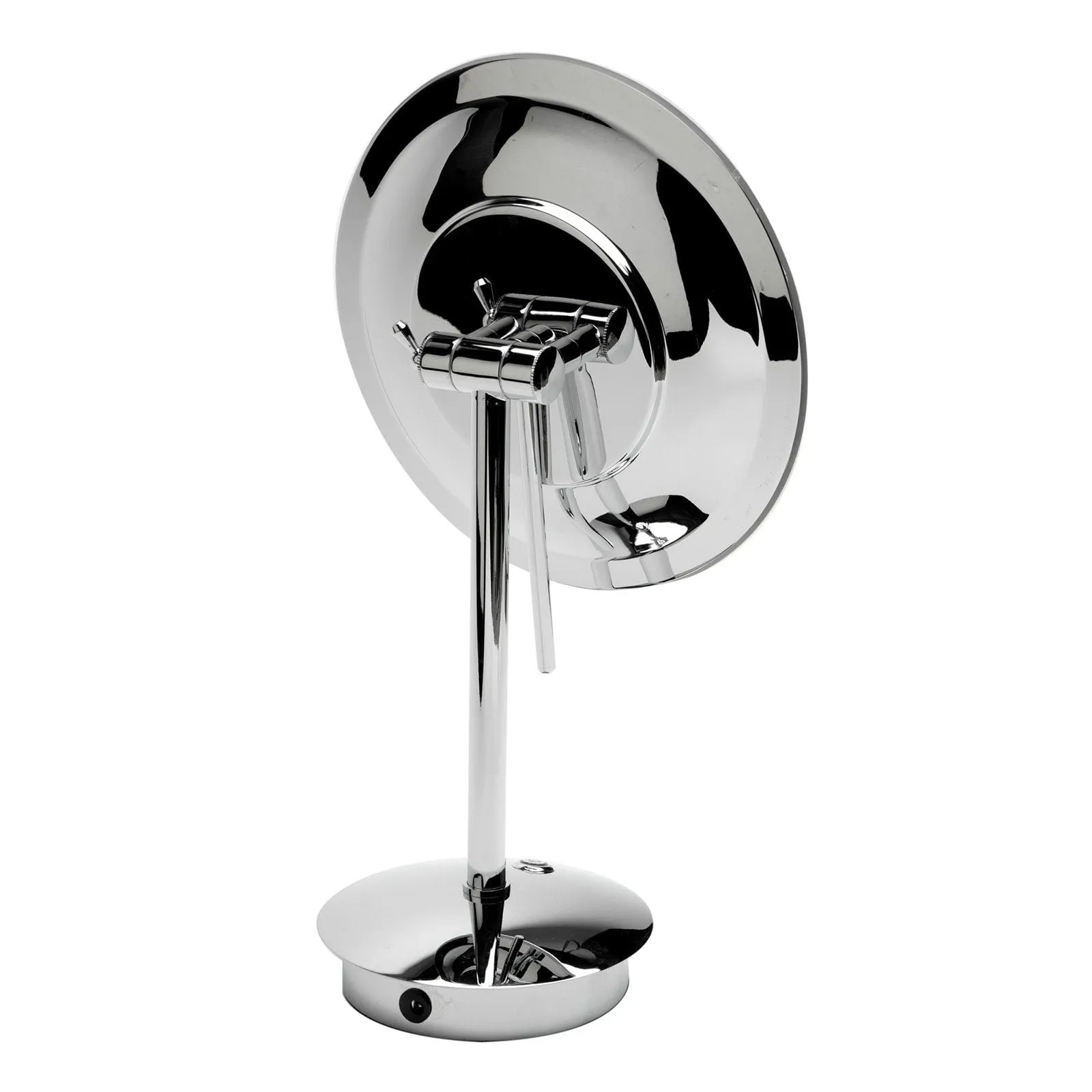 ALFI Brand ABM9FLED-PC Polished Chrome Tabletop Round 9" 5x Magnifying Cosmetic Mirror with Light