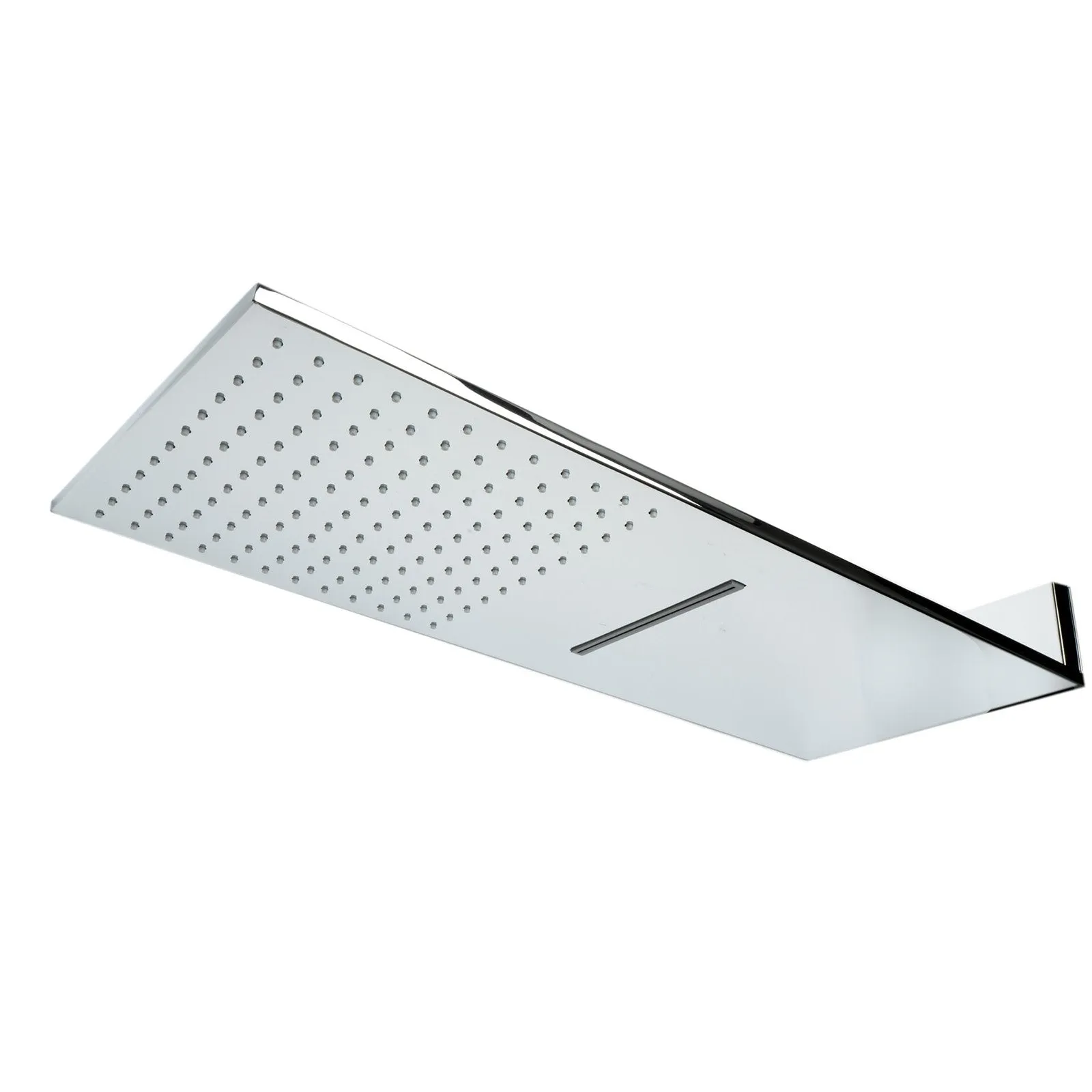 ALFI Brand RAIN10SW-PC Polished Chrome 10" Wall-Mounted Square Waterfall Rain Shower Head