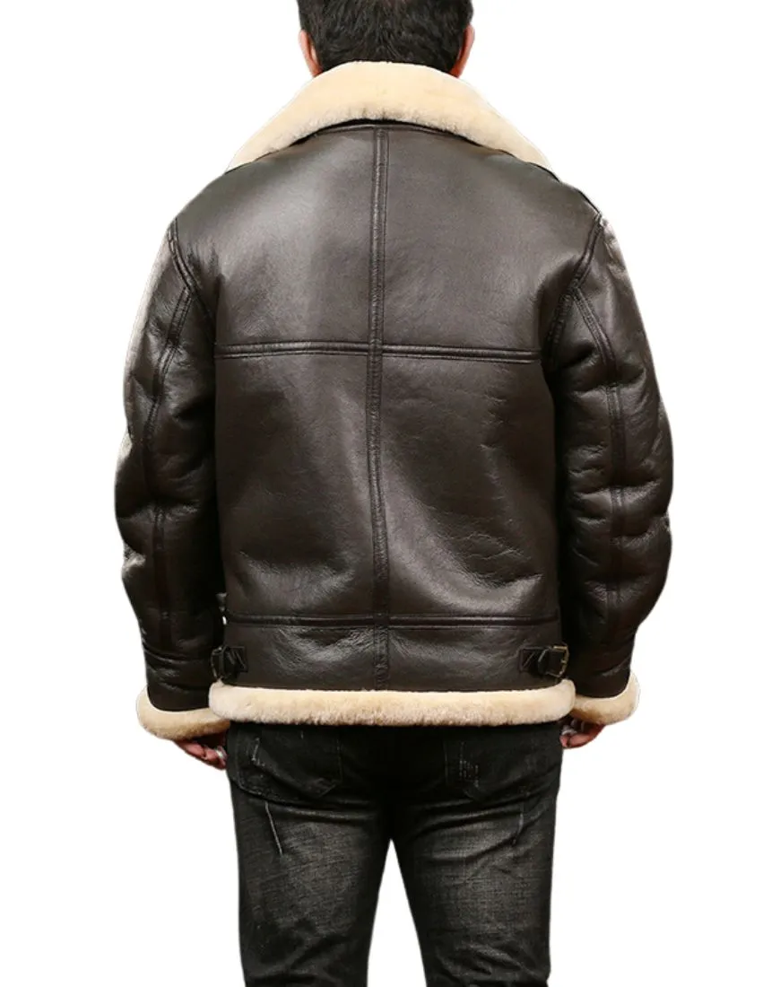 Alpine A-2 Brown Bomber Leather Jacket