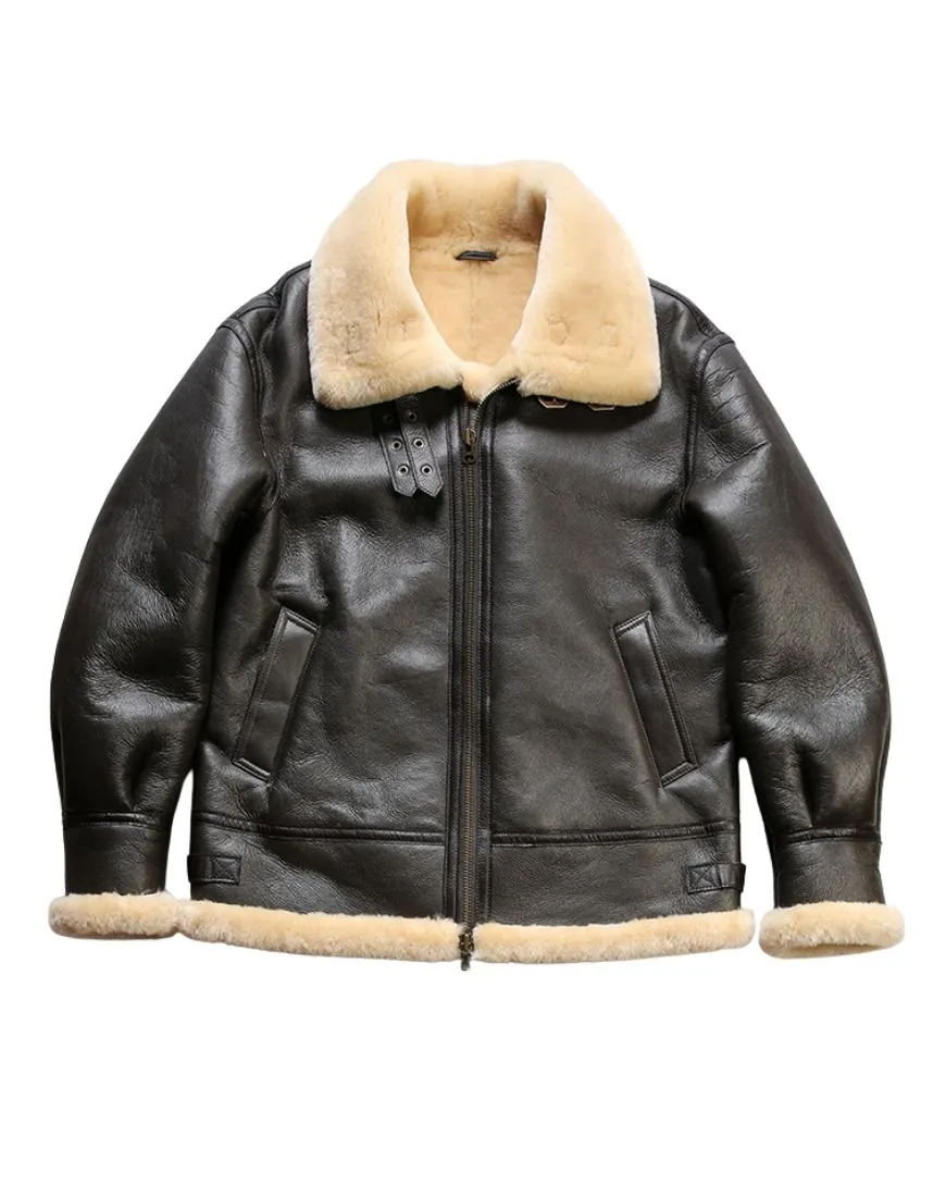 Alpine A-2 Brown Bomber Leather Jacket