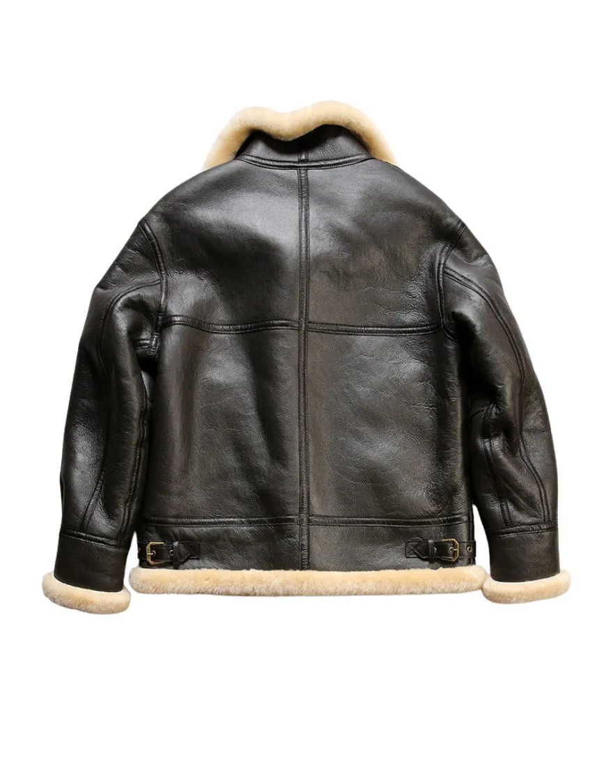 Alpine A-2 Brown Bomber Leather Jacket