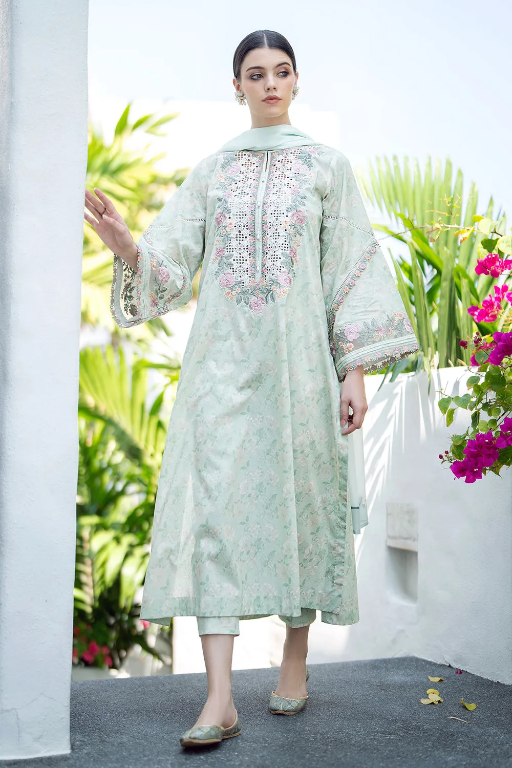 Baroque 3 PC Embroidered Suit BA-128