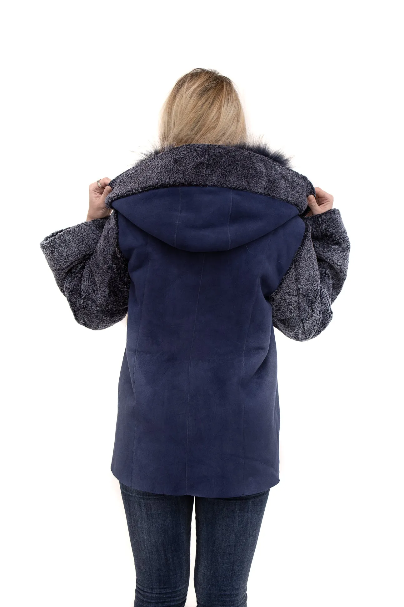 Blue Shearling Jacket