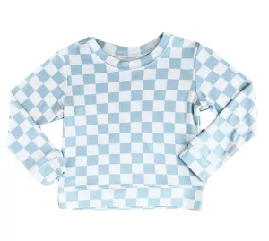 Brokedown Blue Checkered Sweatshirt