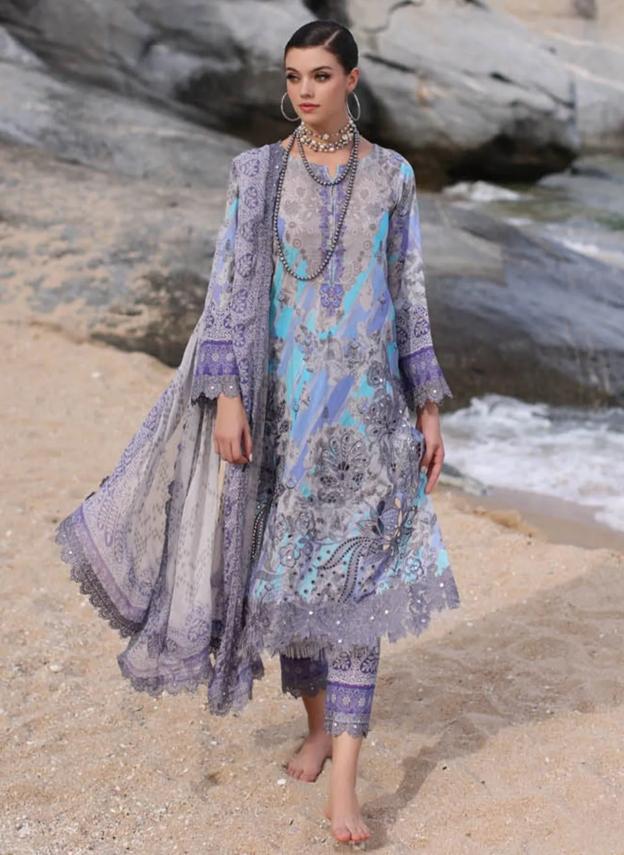 Charizma Reem Embroidered Luxury Lawn – CR4-05