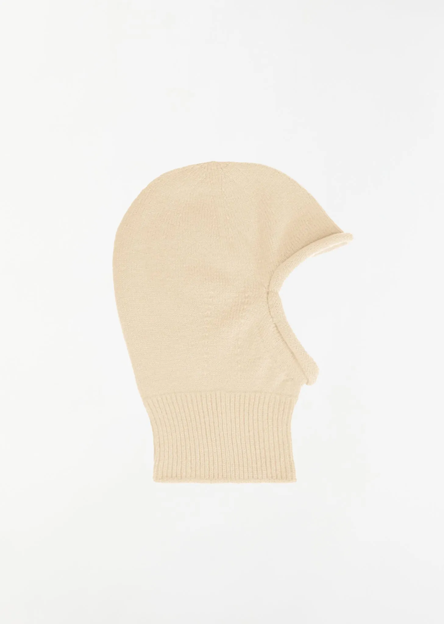 Chunky Wool Balaclava — Moon White