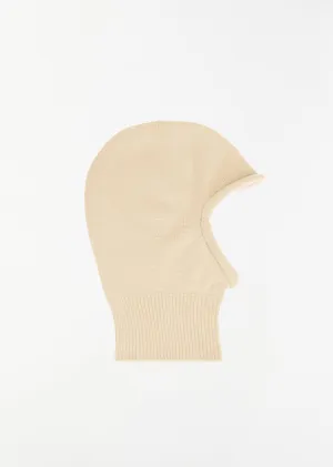 Chunky Wool Balaclava — Moon White