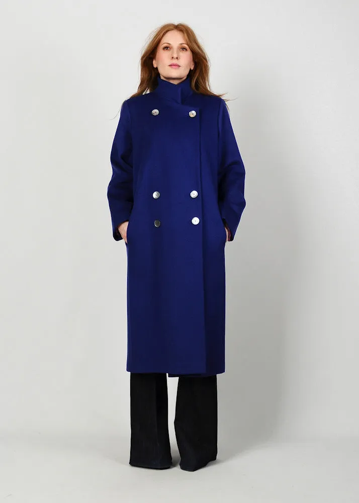 Cobalt Blue Wool Coat