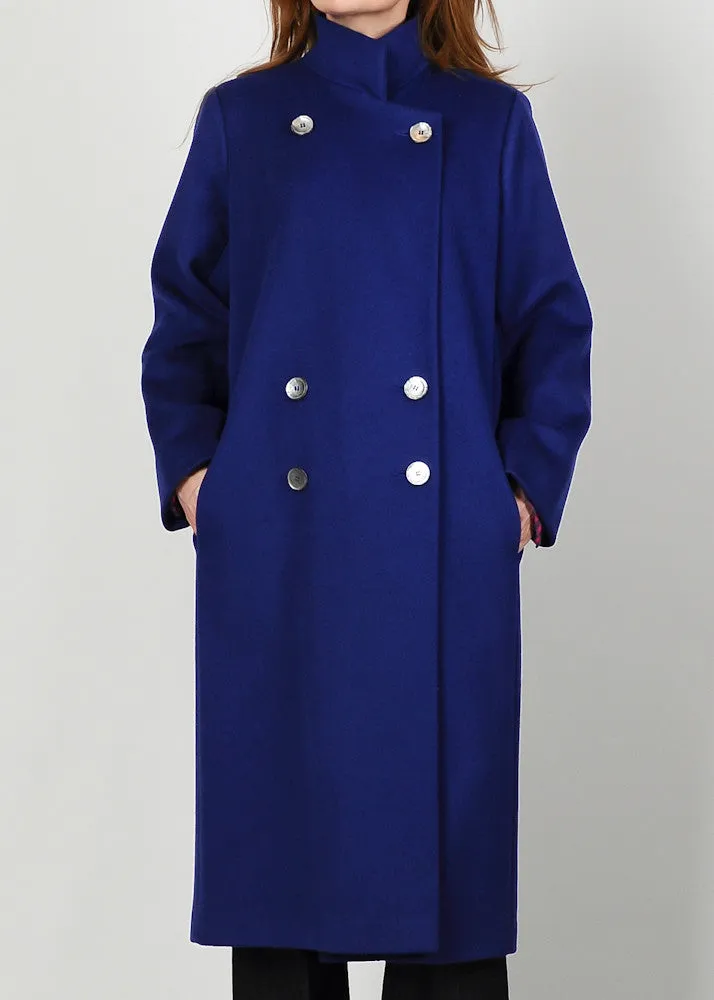 Cobalt Blue Wool Coat