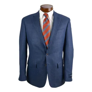 Deep Blue Solid Wool, Cashmere, and Silk Sport Coat