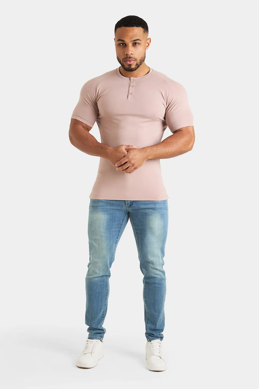 Everyday Henley T-Shirt in Dusty Rose