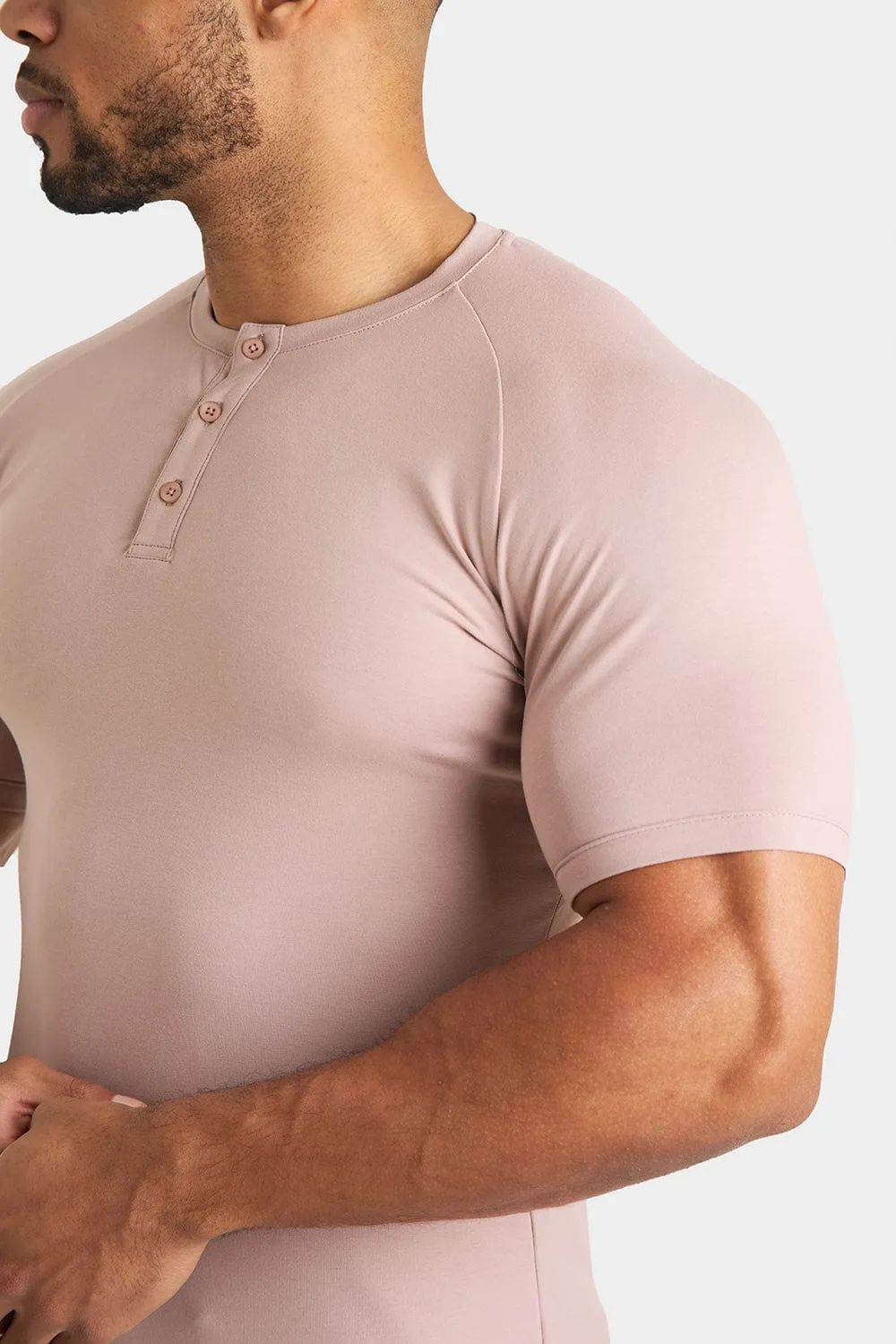 Everyday Henley T-Shirt in Dusty Rose