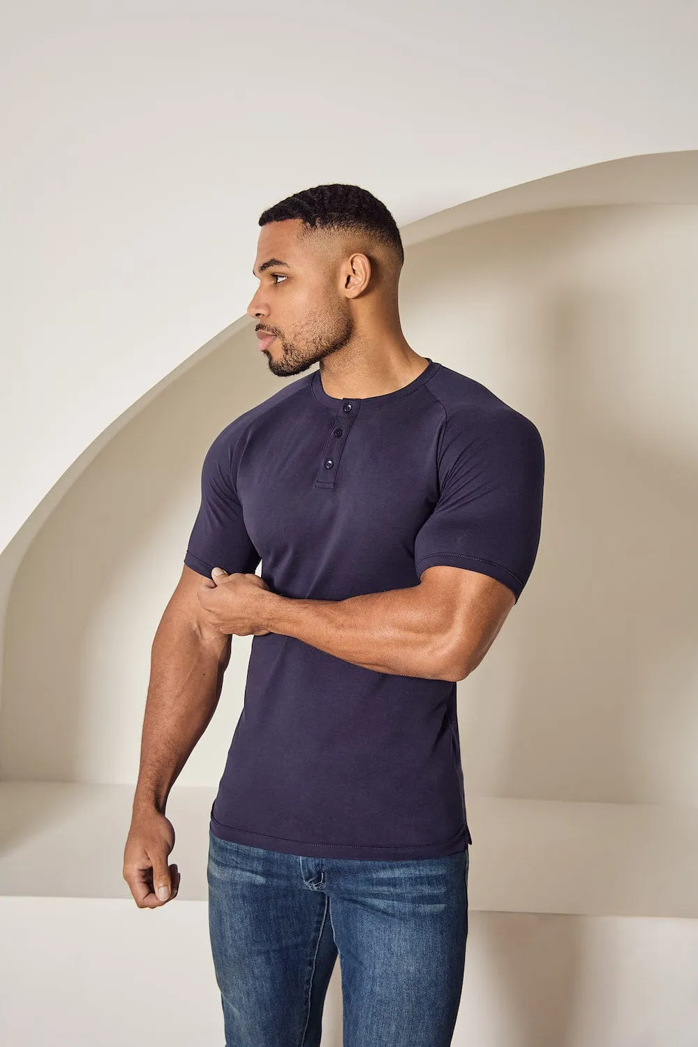 Everyday Henley T-Shirt in Navy