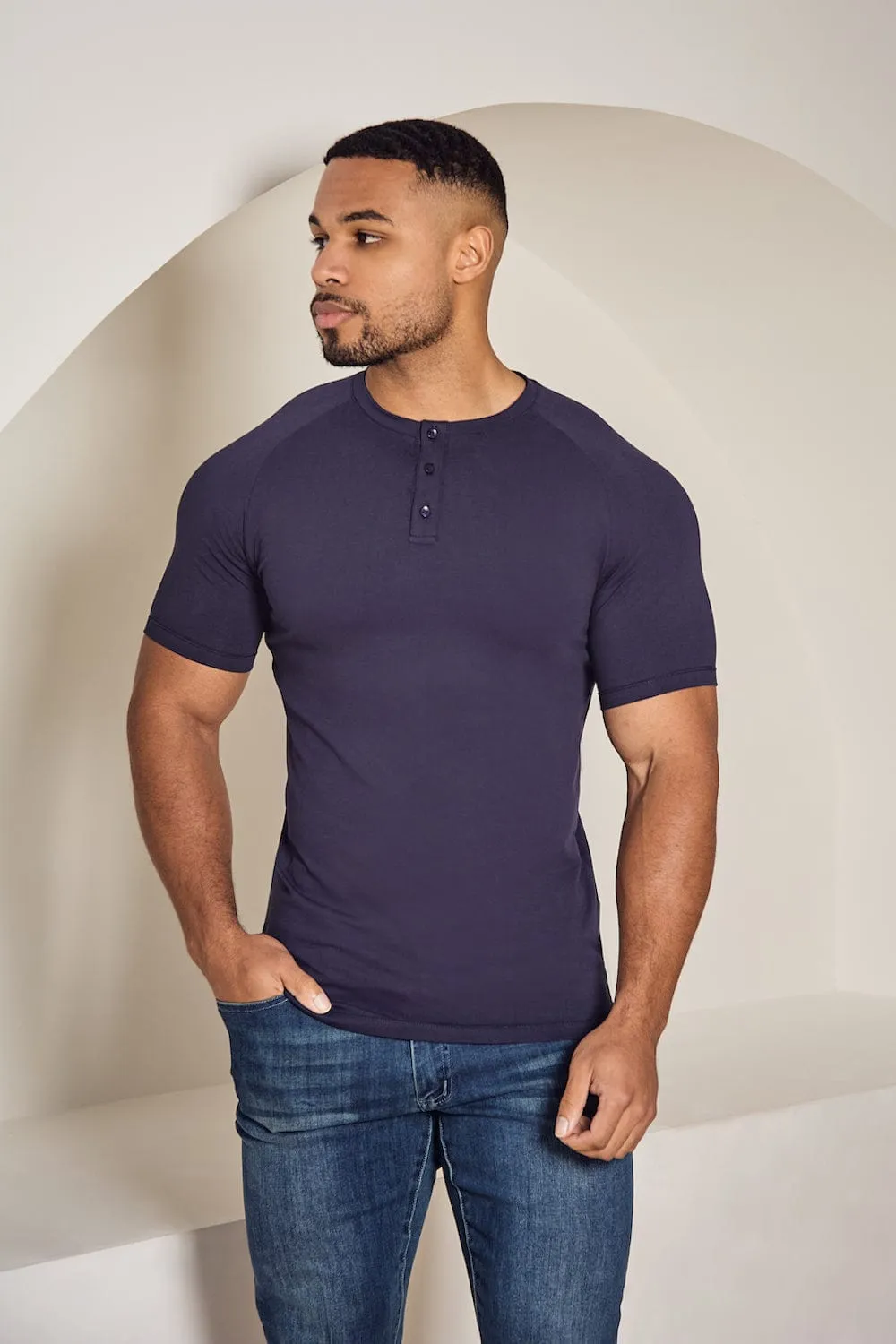 Everyday Henley T-Shirt in Navy