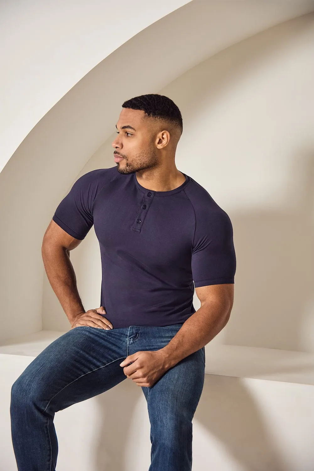 Everyday Henley T-Shirt in Navy