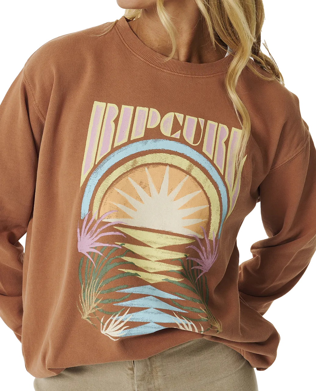 Glow Relaxed Sweatshirt in Light Brown