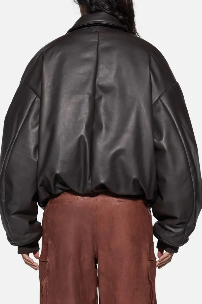 Leather Puffer Jacket