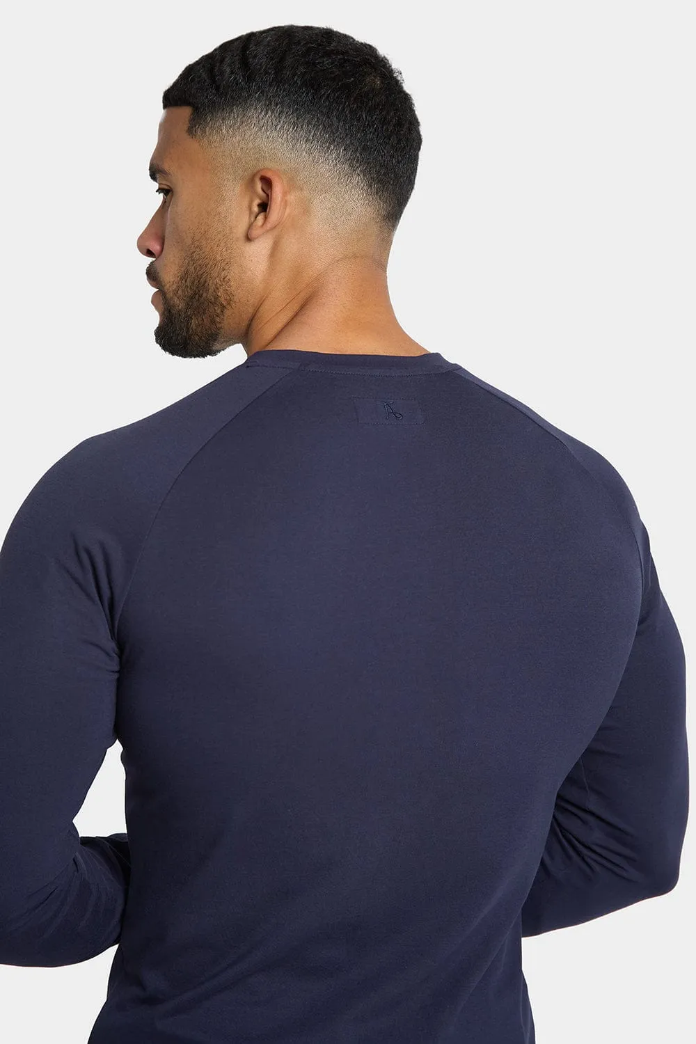 Long Sleeve Everyday Henley T-Shirt in Navy