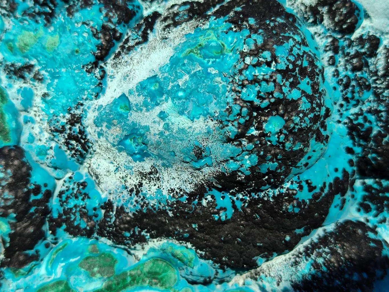 Natural Malacholla (Malachite & Chrysocolla) Specimen  x 1 From Kulukuluku, Congo