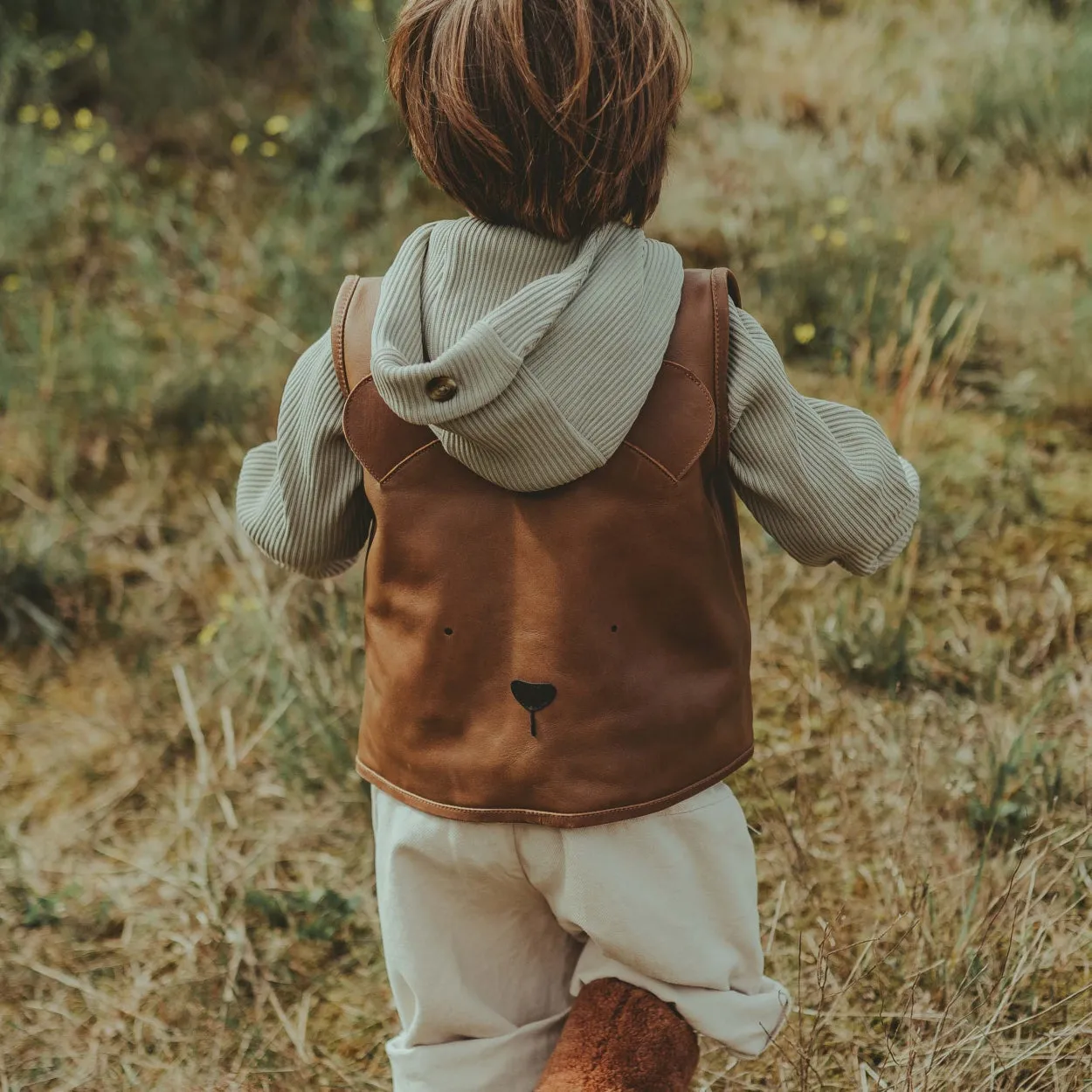 Noa Gilet | Bear | Cognac Classic Leather