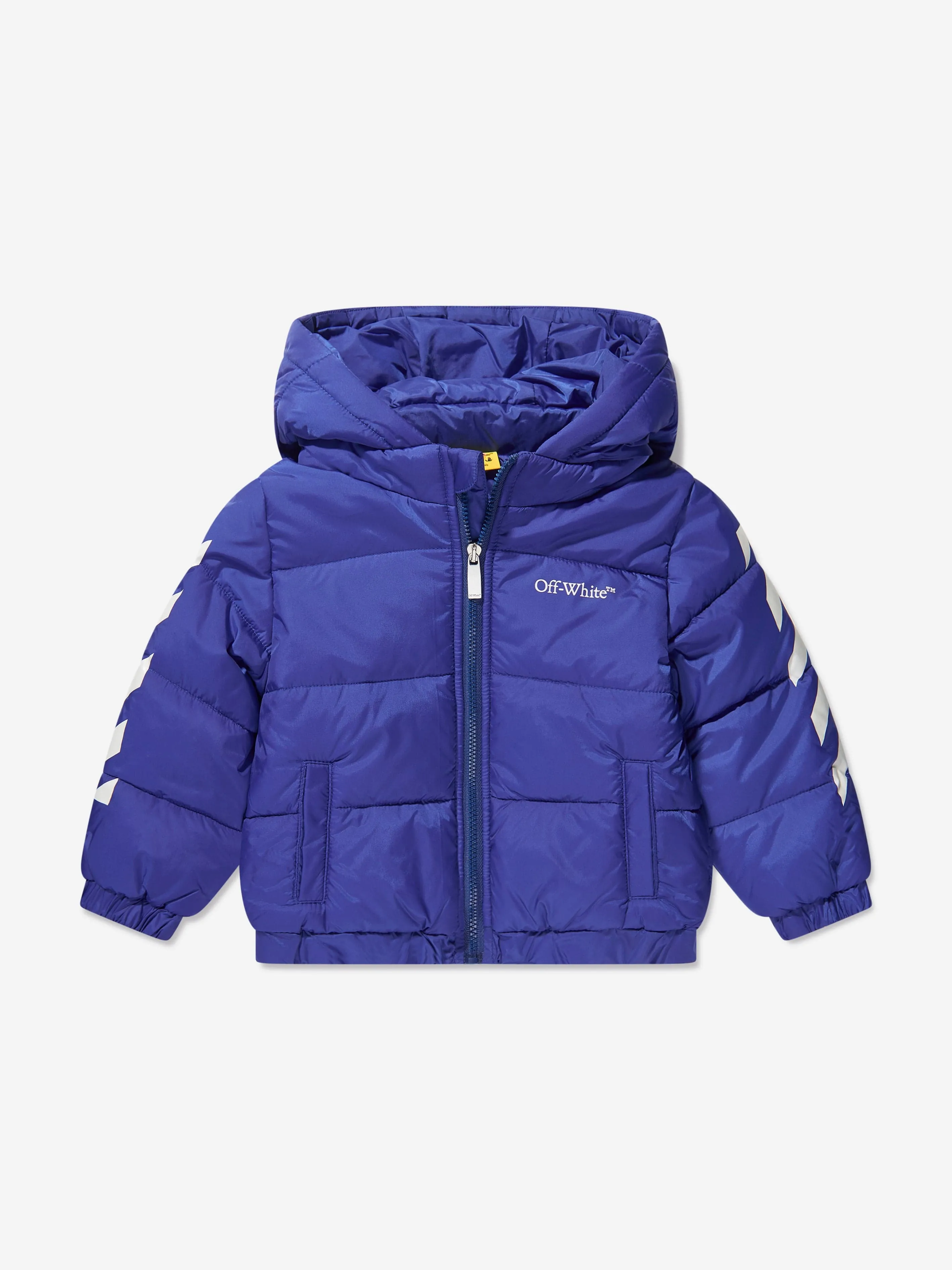 Off-White Baby Boys Bookish Diag Puffer Jacket in Blue