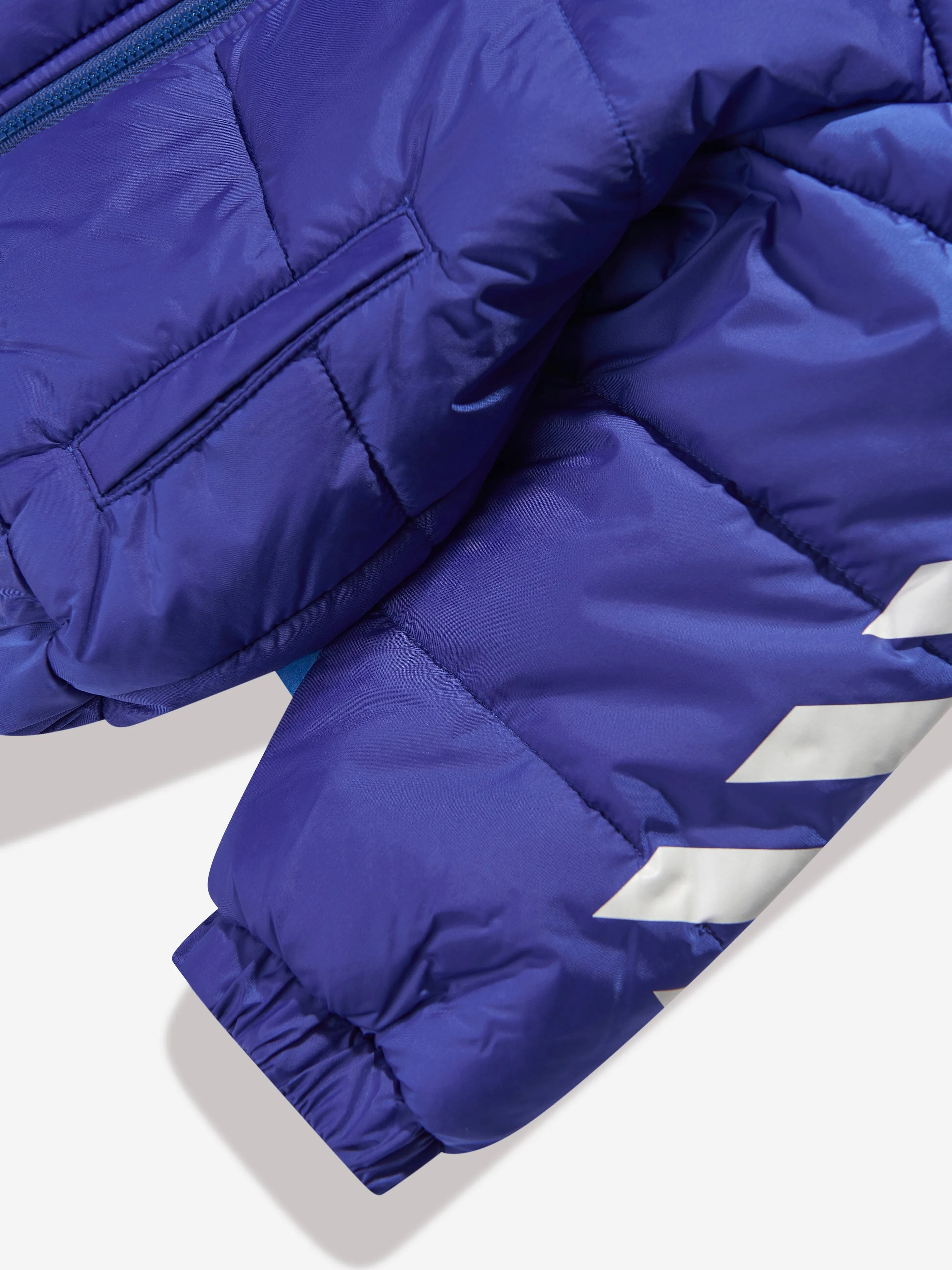 Off-White Baby Boys Bookish Diag Puffer Jacket in Blue