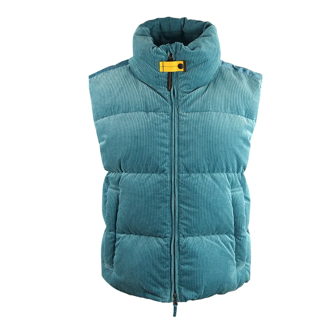 Parajumpers Jam Alta Marea Blue Corduroy Down Gilet Jacket