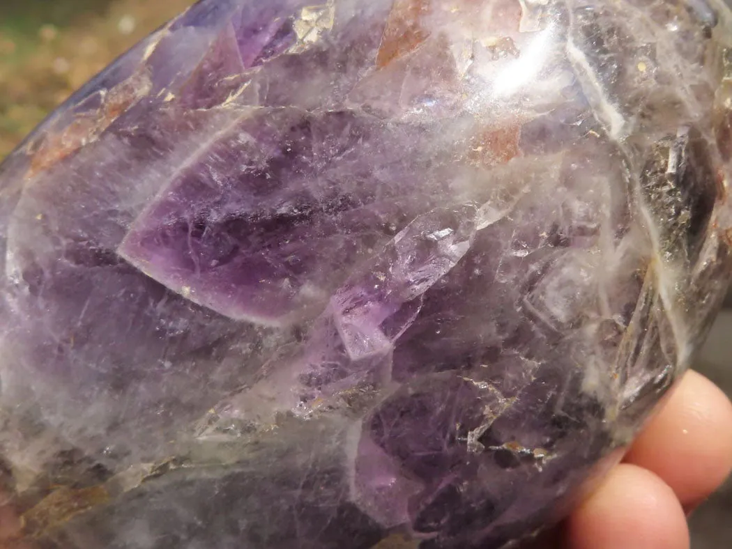 Polished Dream Amethyst Standing Free Forms x 4 From Madagascar