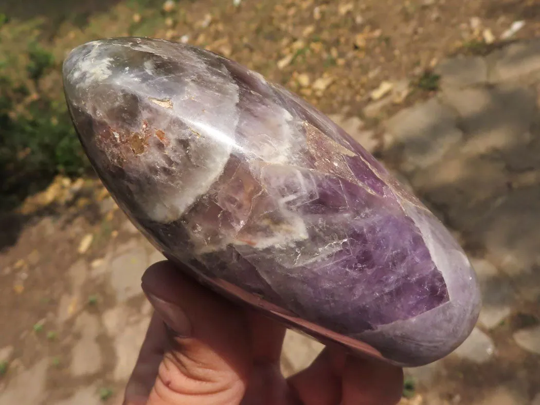 Polished Dream Amethyst Standing Free Forms x 4 From Madagascar