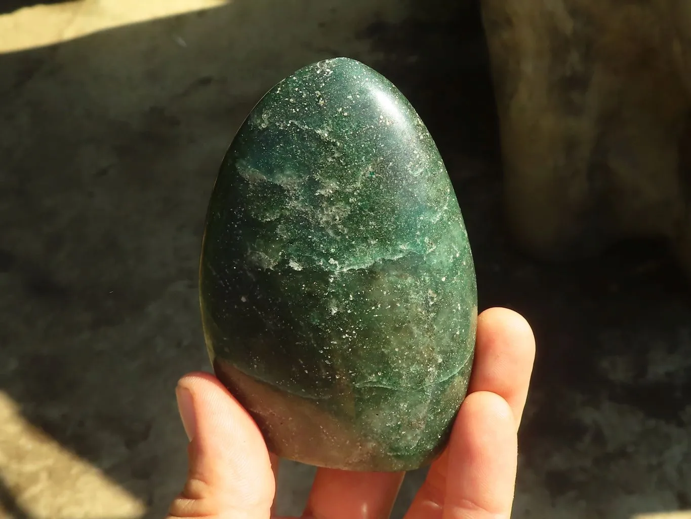 Polished Emerald Fuchsite Quartz Standing Free Forms  x 6 From Madagascar