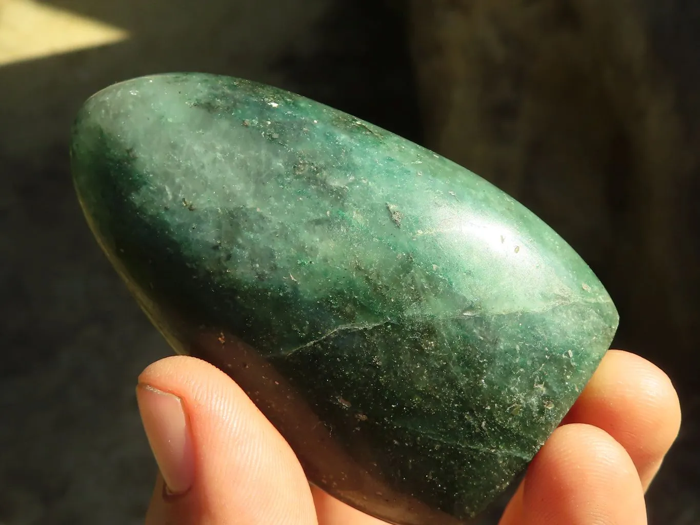 Polished Emerald Fuchsite Quartz Standing Free Forms  x 6 From Madagascar