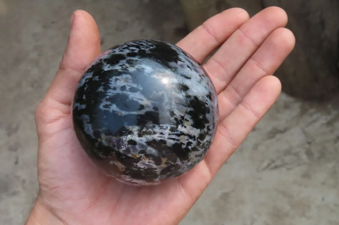 Polished Gabbro Spheres x 3 From Madagascar