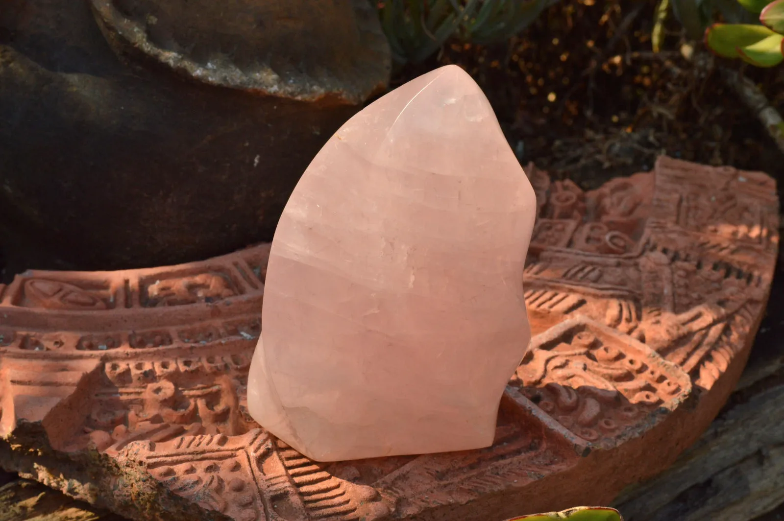 Polished Gemmy Pink Rose Quartz Flames x 2 From Ambatondrazaka, Madagascar