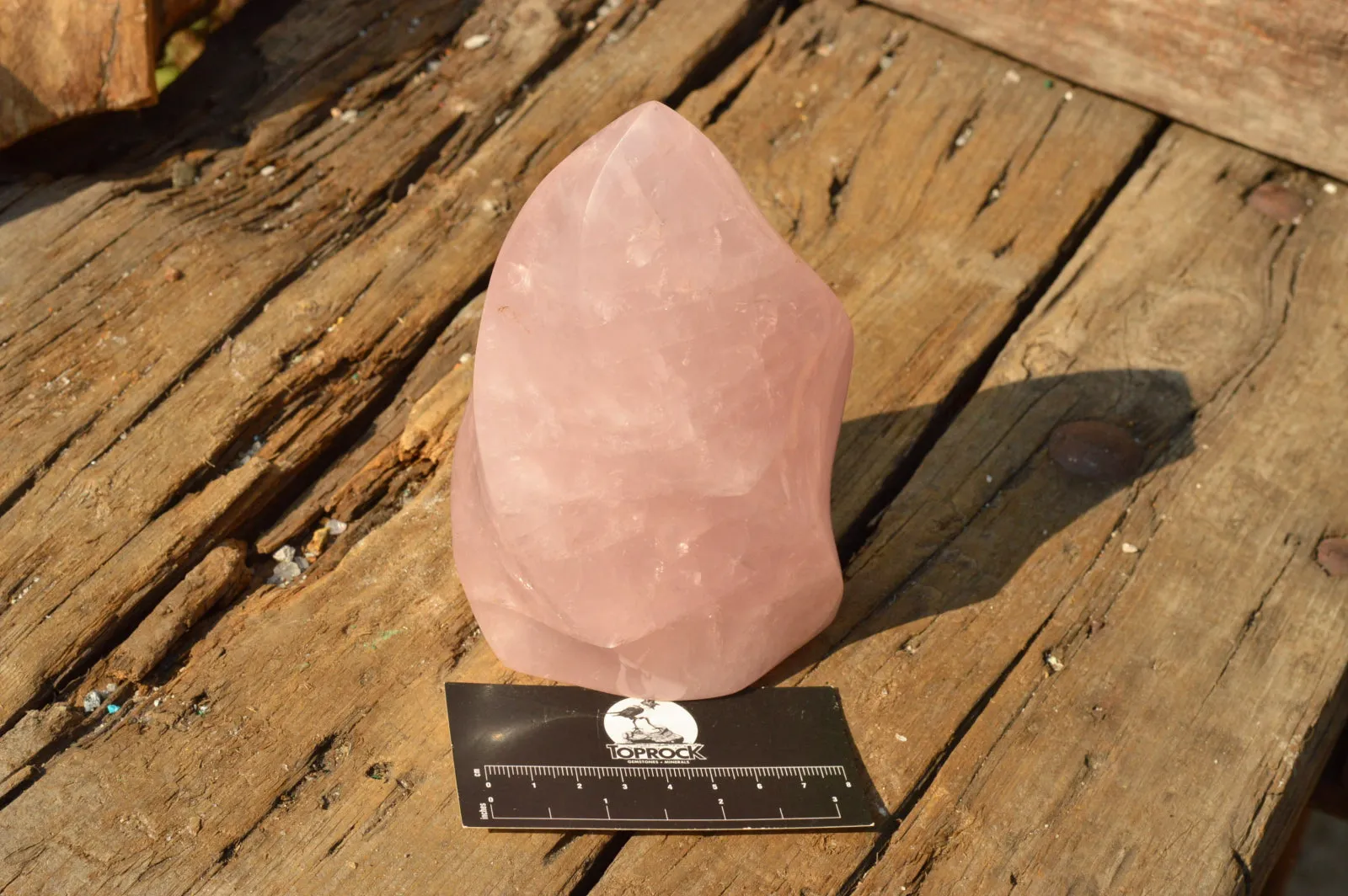 Polished Gemmy Pink Rose Quartz Flames x 2 From Ambatondrazaka, Madagascar