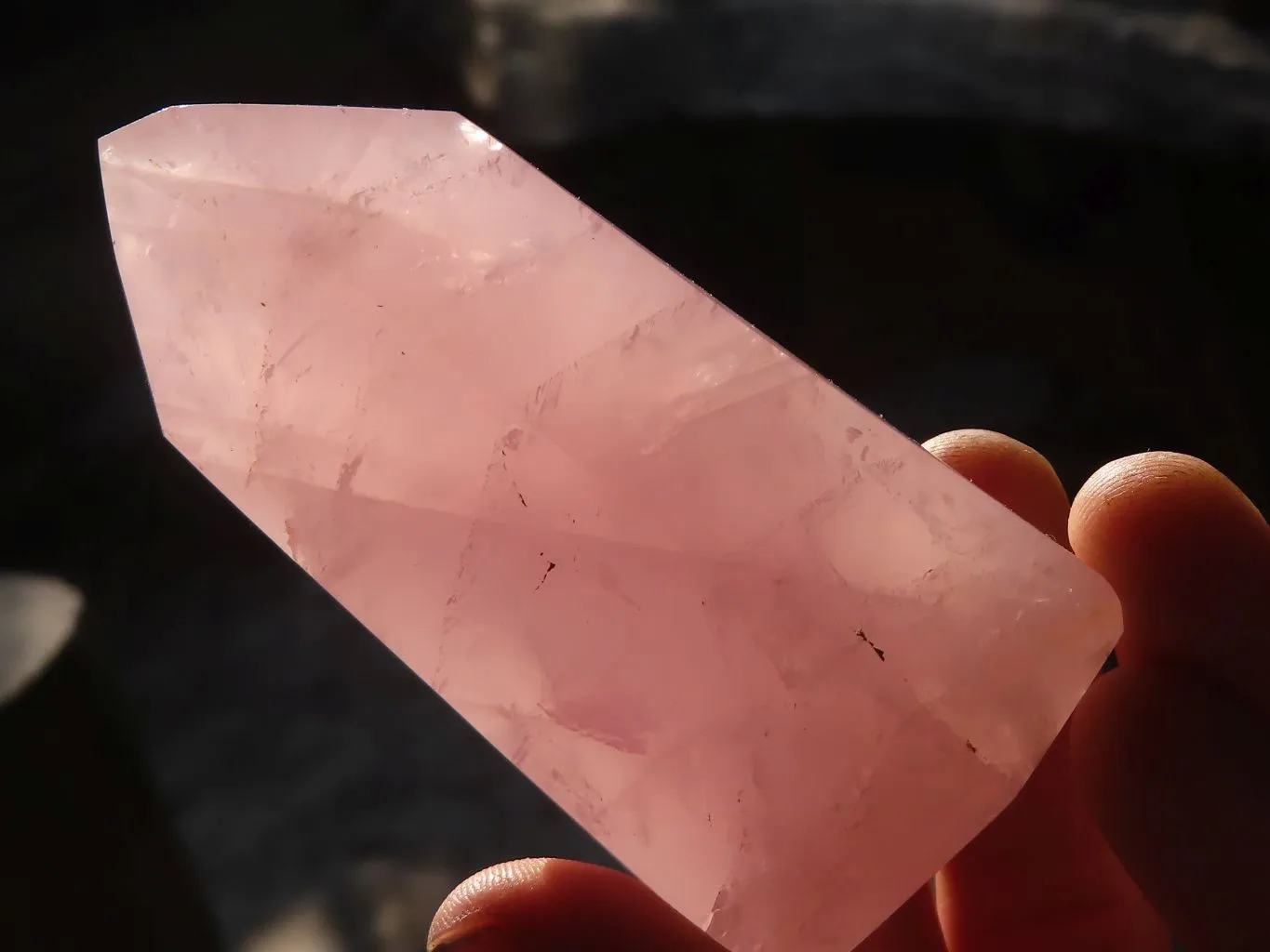 Polished Gemmy Pink Rose Quartz Points x 6 From Antsirabe, Madagascar