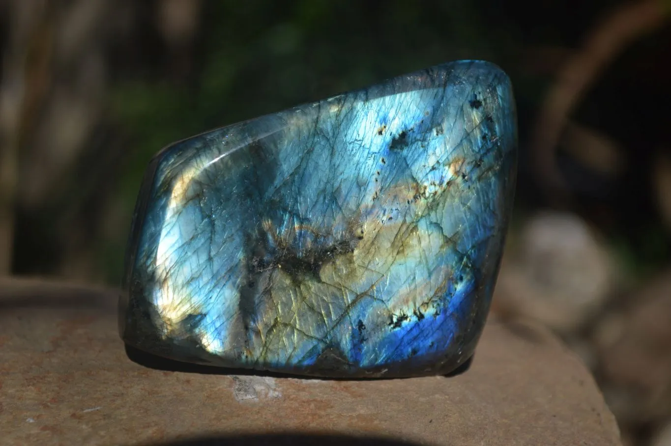 Polished Gorgeous Flashy Labradorite Standing Free Forms  x 2 From Tulear, Madagascar