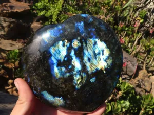 Polished  Large Puffy Labradorite Gemstone Heart  x 1 From Tulear, Madagascar