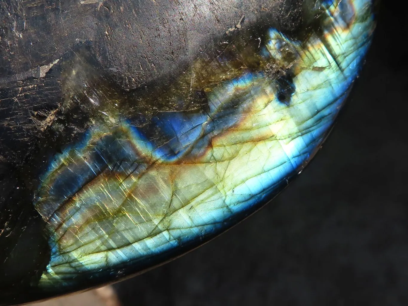 Polished  Large Puffy Labradorite Gemstone Heart  x 1 From Tulear, Madagascar