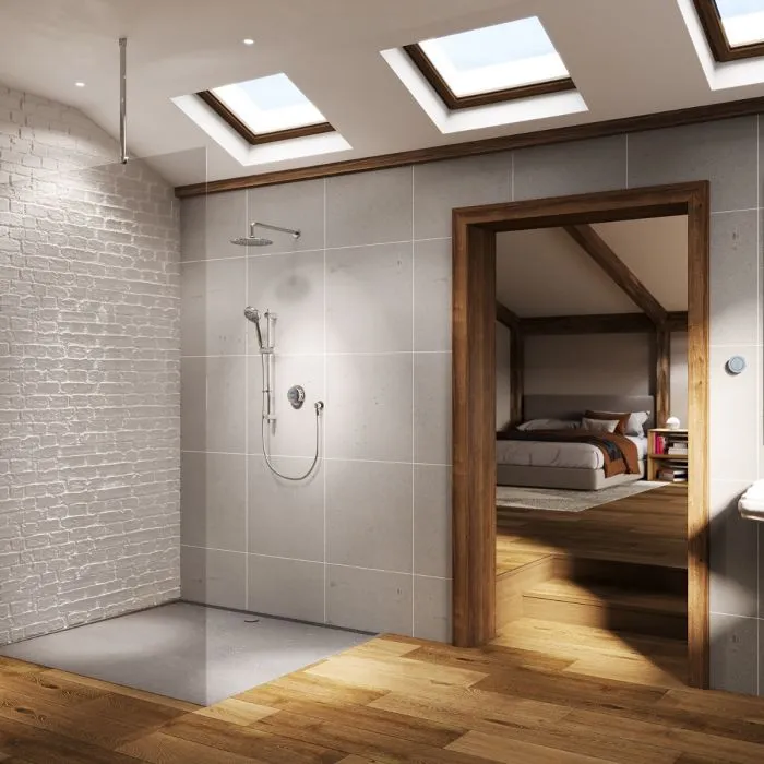 Quartz Classic Smart Digital Shower Concealed with Adjustable and Fixed Wall Head (HP/Combi) - QZD.A1.BV.DVFW.23