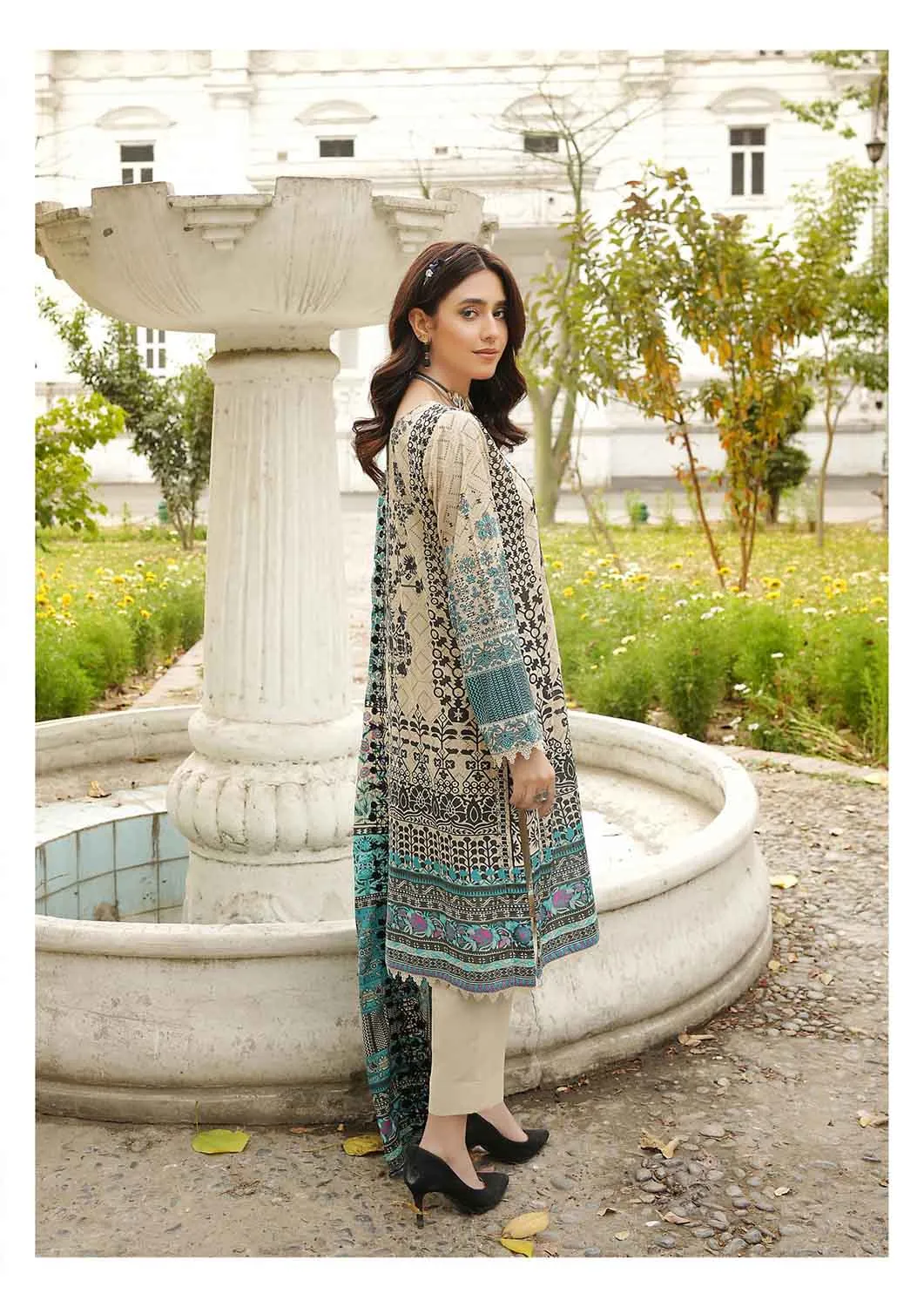 Ramsha By Zesh Unstitched Embroidered Lawn Pakistani Suit