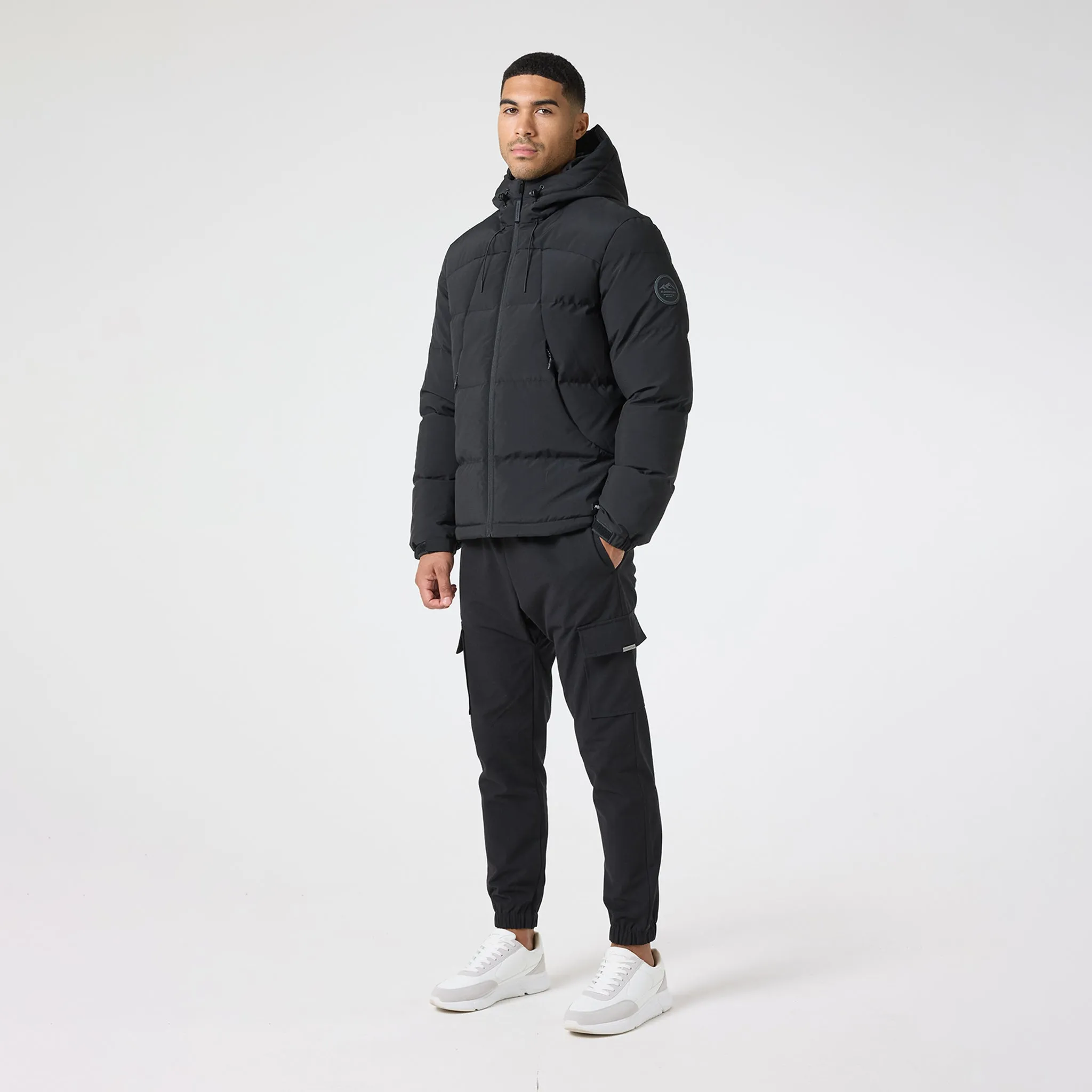 Ripstop Racer Puffer Jacket | Black