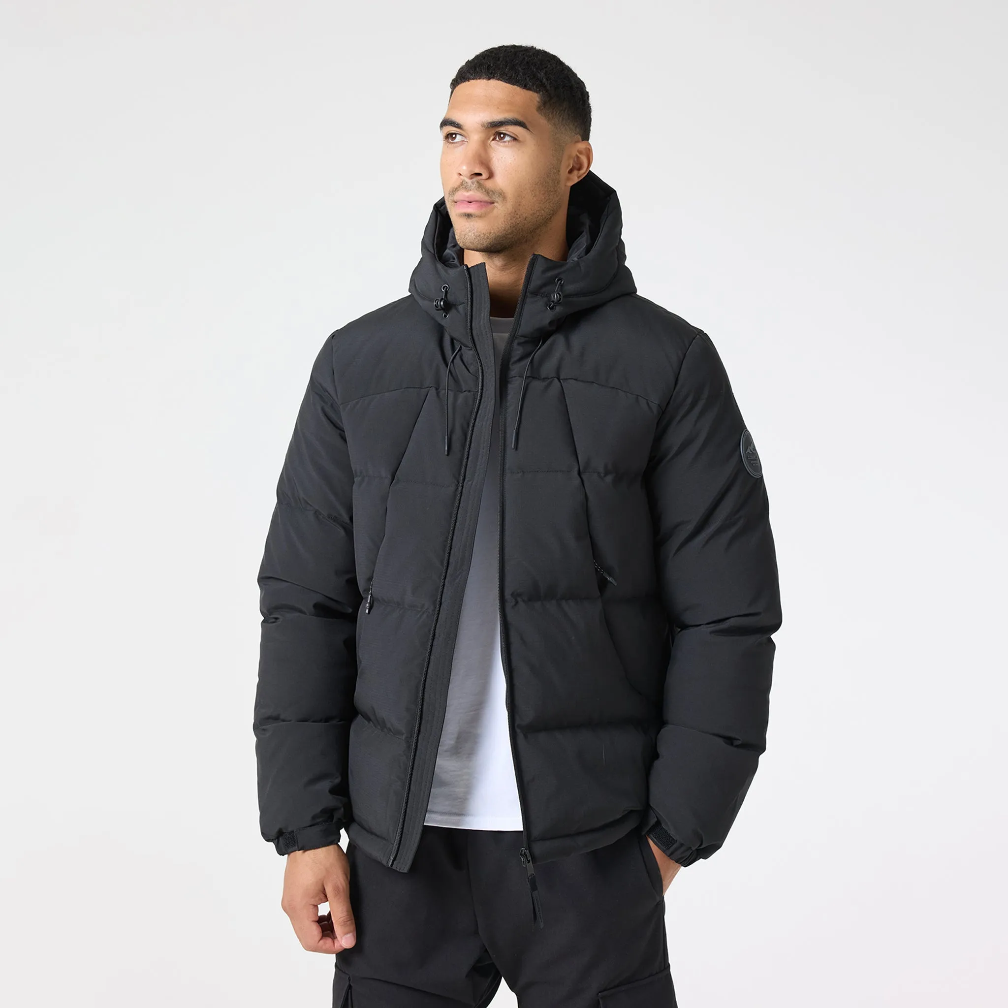 Ripstop Racer Puffer Jacket | Black