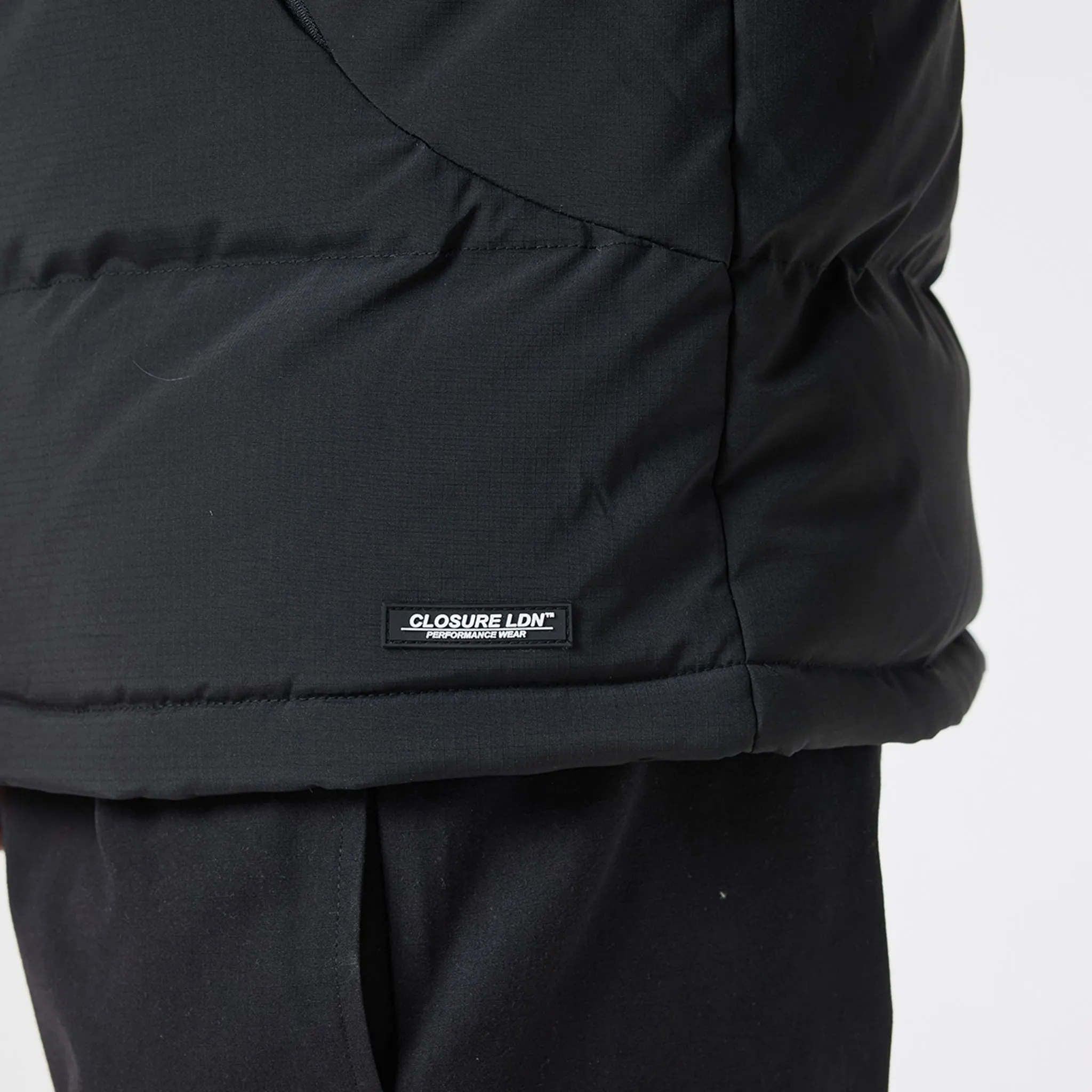 Ripstop Racer Puffer Jacket | Black