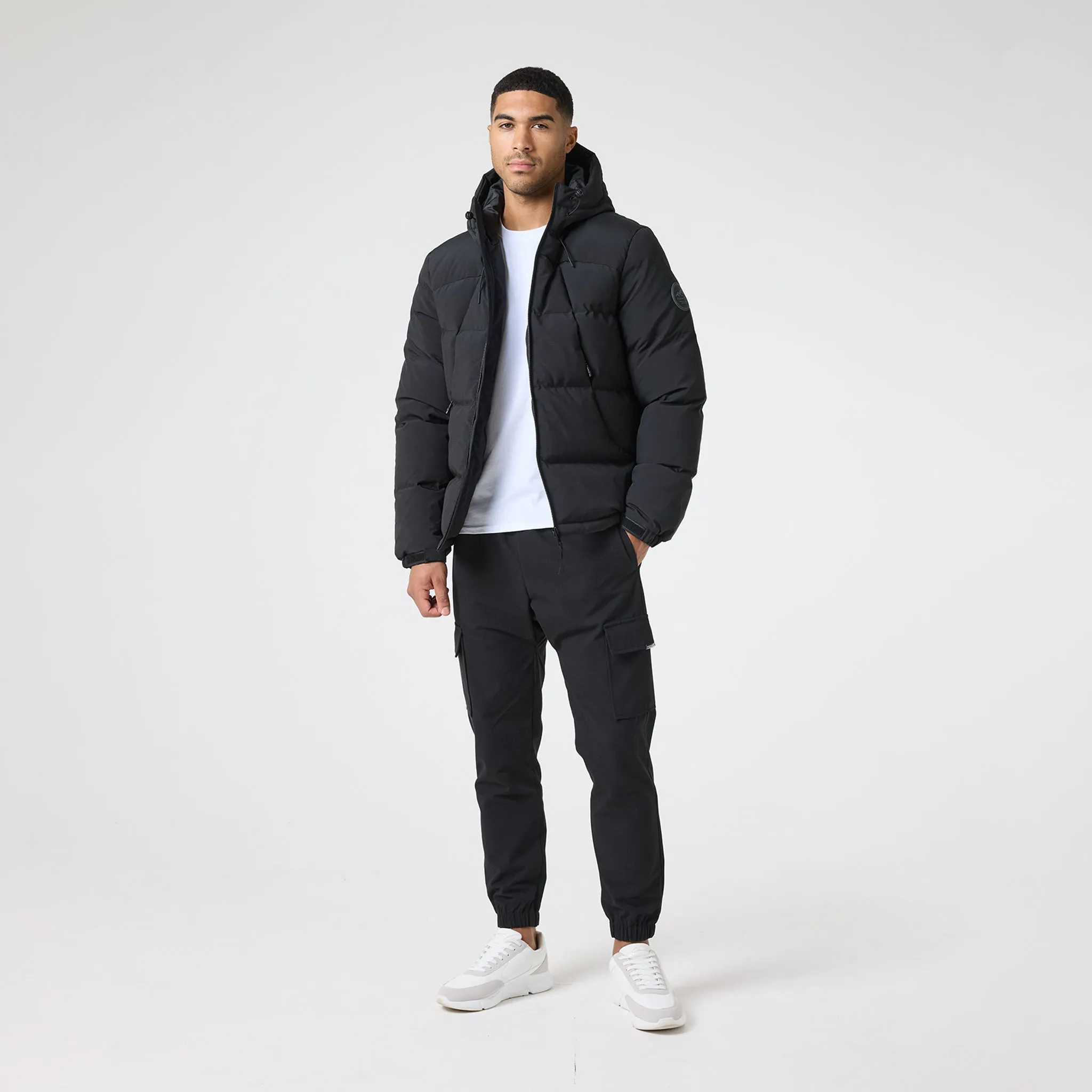 Ripstop Racer Puffer Jacket | Black