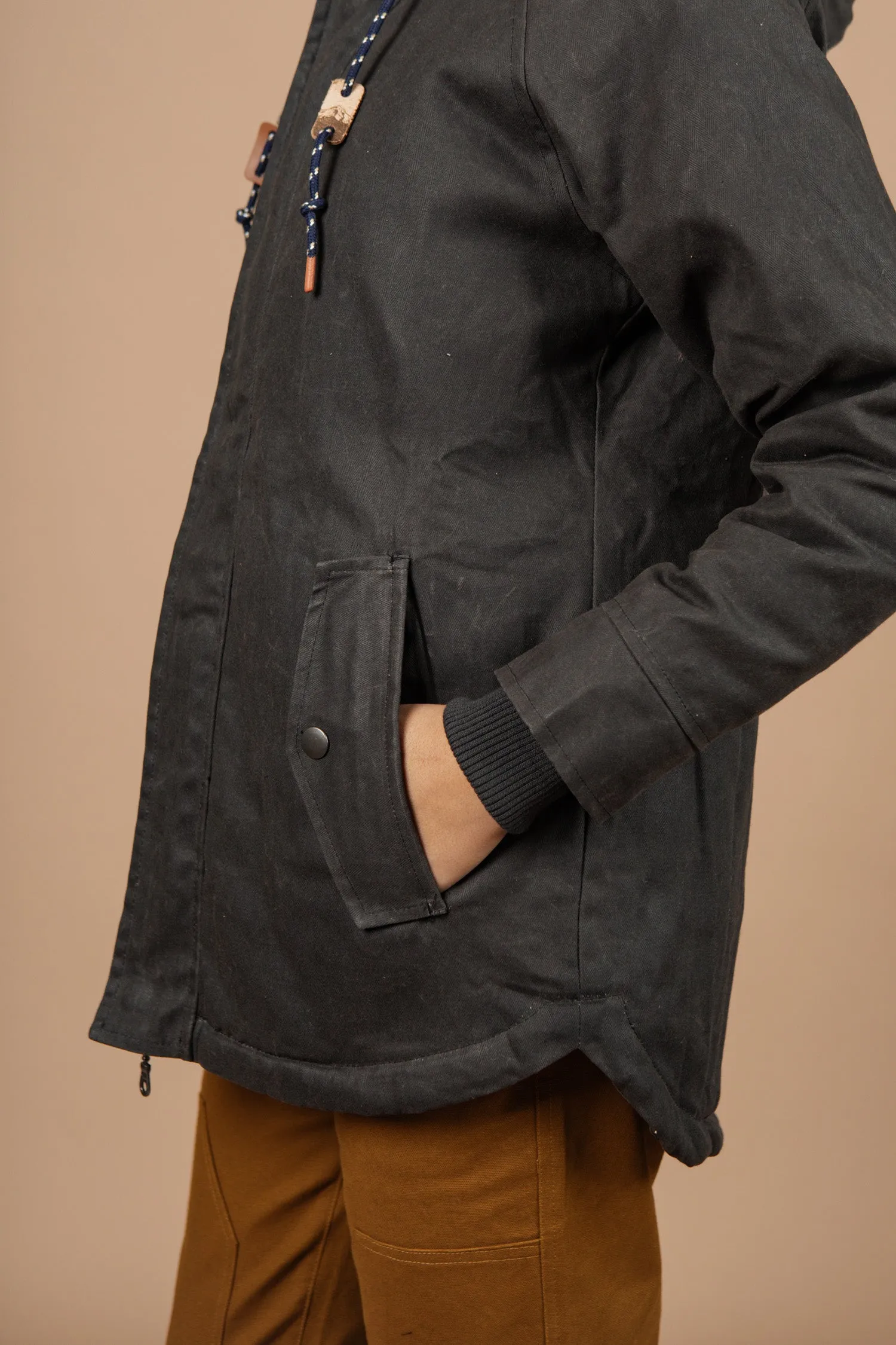 Sequoia Parka / Charcoal Waxed Canvas