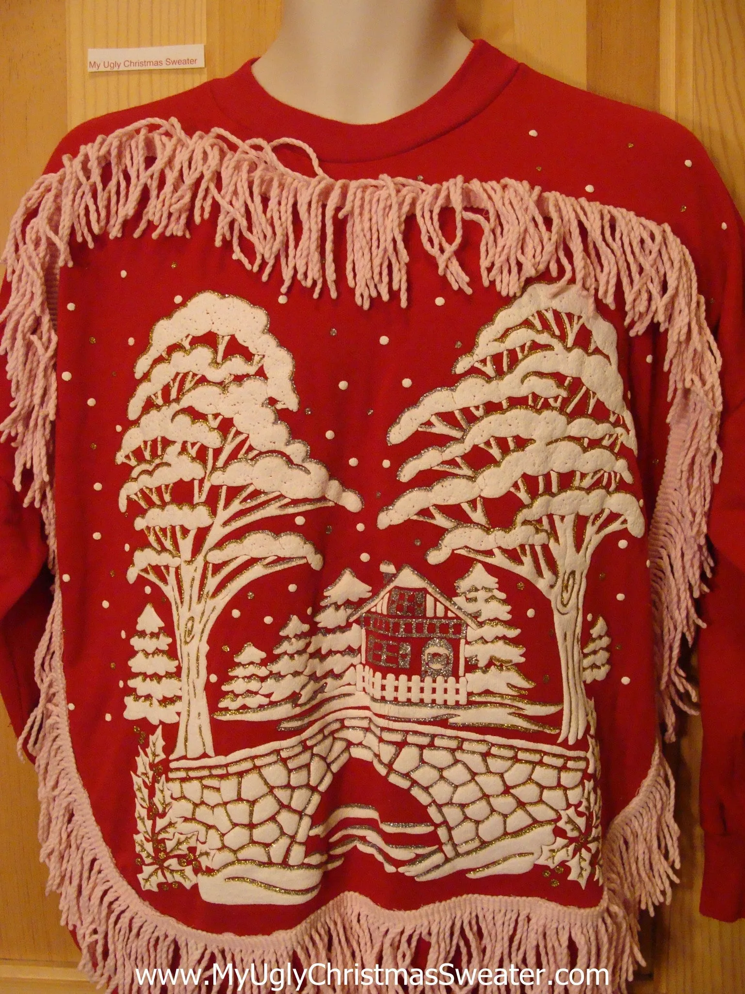 Tacky Christmas Sweatshirt 80s Bumpy Winter and Fringe