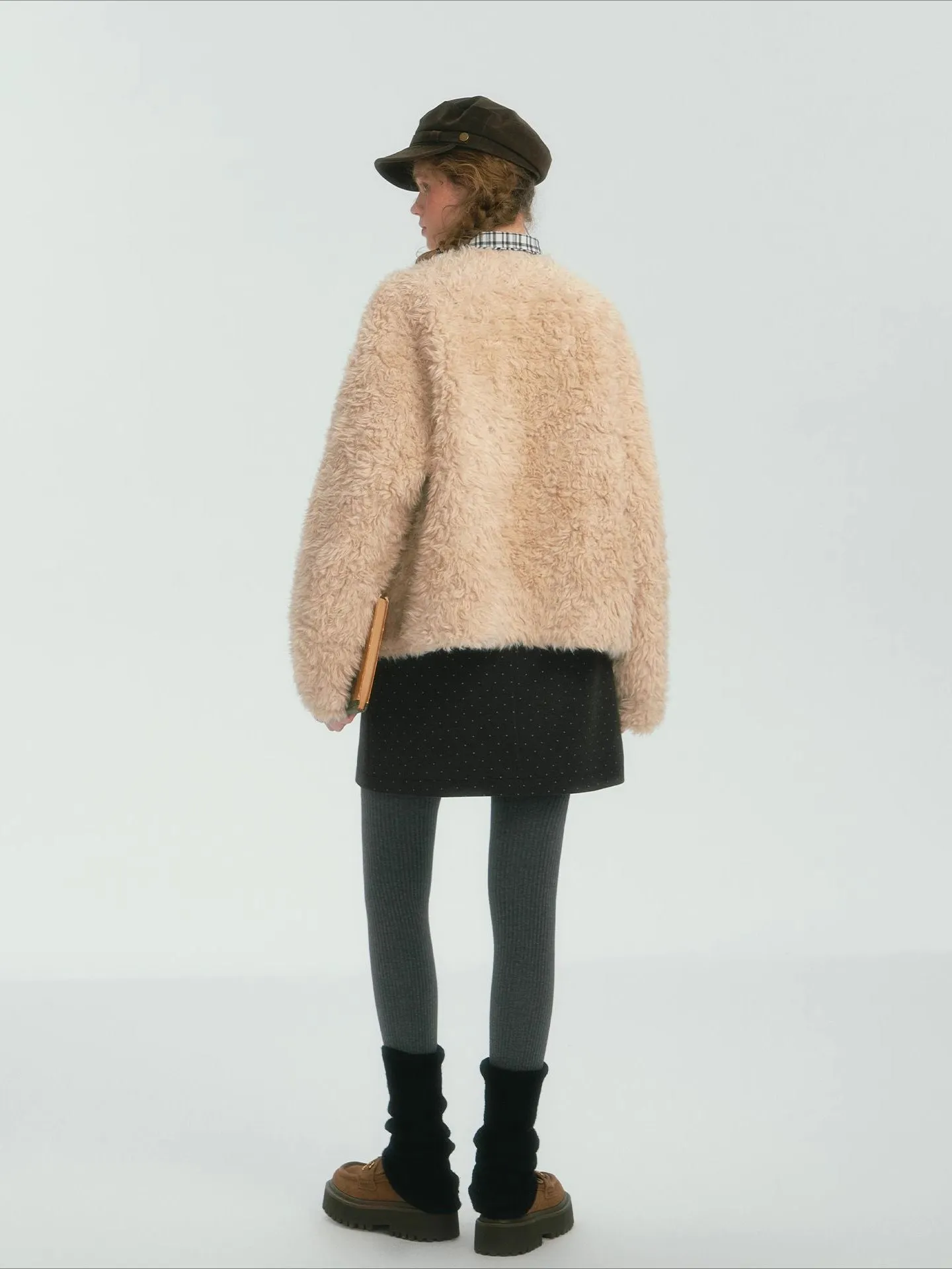 Tassel Toggle Shearling Jacket