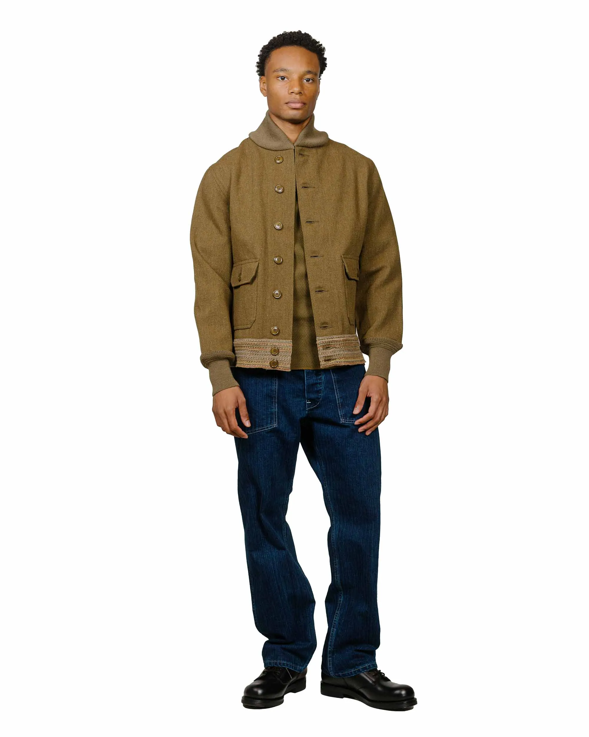 The Real McCoy's MC22109 U.S. Army Military Thermal Shirt Olive