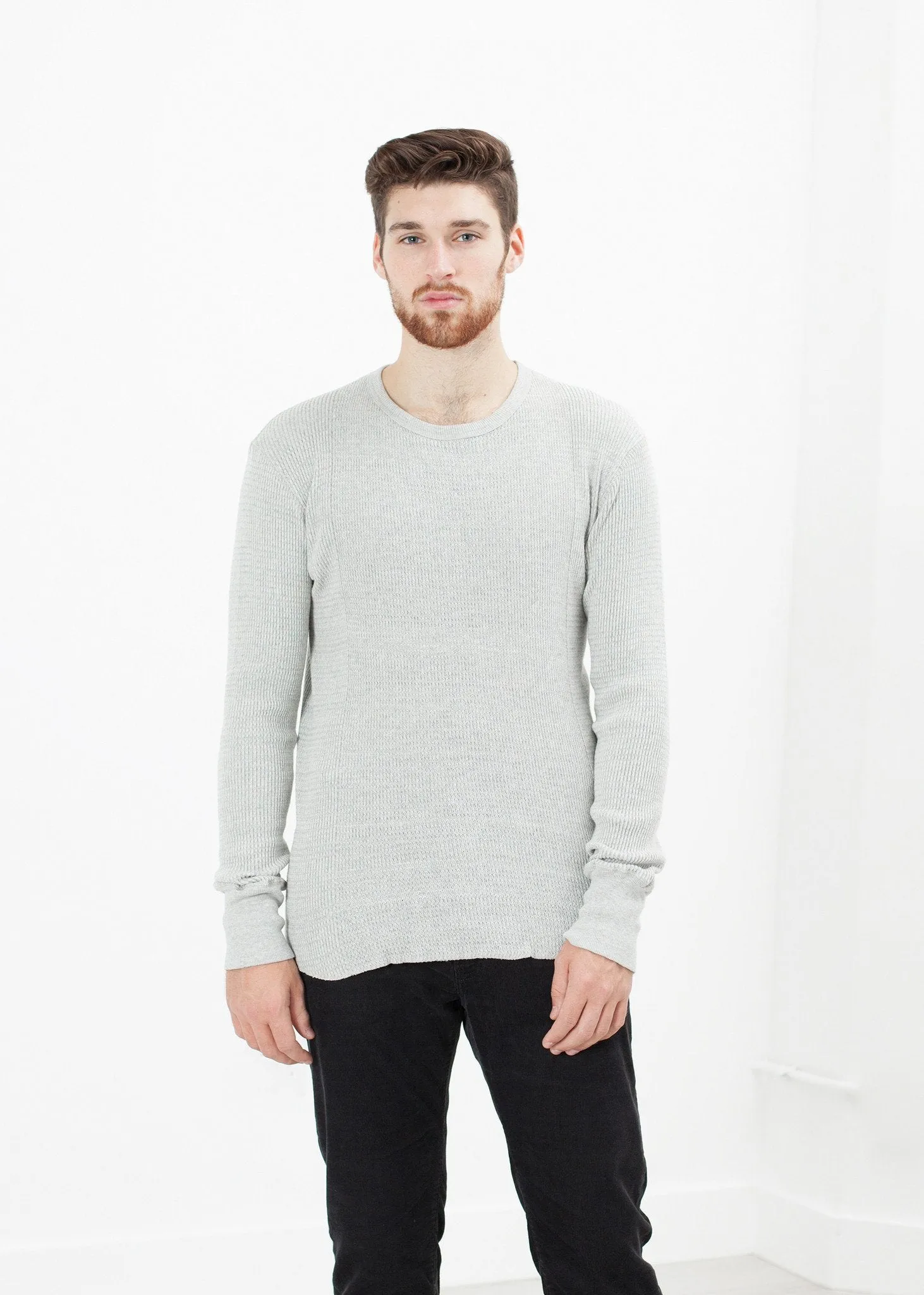 Waffle Knit Long Sleeve Tee